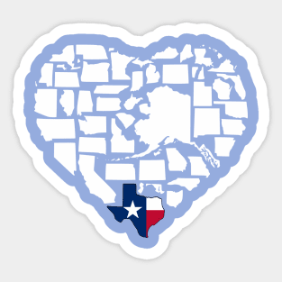 Texas Love - Deep in the Heart is Texas Sticker